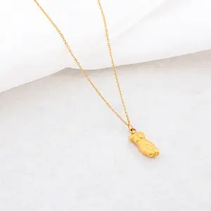 Euramerican Stainless steel Pendant Necklace Women's body lip 18k color preserving plating YS322