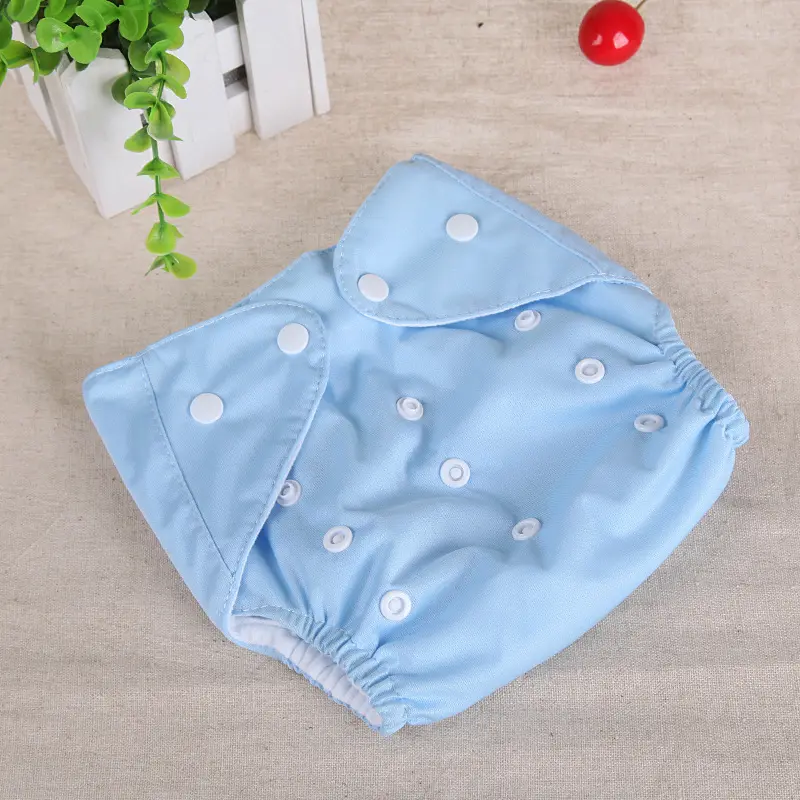 1PC Ekologi Popok Kain Popok Bayi Dapat Digunakan Kembali Tahan Air Celana Dalam Warna Solid Popok Kain untuk 0-1 Tahun Bayi