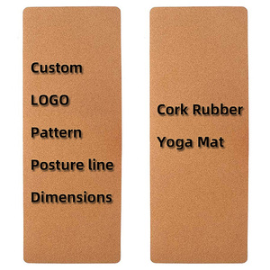 Tapis de yoga en liège en caoutchouc de 5mm de long feuille de mise à la terre <span class=keywords><strong>d</strong></span>'entraînement écologique pour l'approvisionnement en exercice essentiel de fitness - Product Image 5