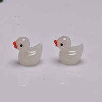 Coloré Internet célèbre lumineux petit canard jaune Mini canard bijoux à bricoler soi-même accessoires monté sur voiture fait à la main créatif petit