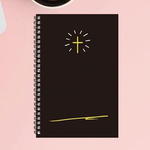 Libreta de Direcciones Cristiana A5 con Espiral y Cubierta de Cuero, 80 Hojas, Uso Promocional, Diseño Simple con Temática de Fantasía, Línea AF - Product Image 2