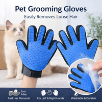 Gants de toilettage pour animaux à cinq doigts, brosse en silicone pour éliminer les poils, gant de massage, outil de toilettage pour chiens et chats, OEM ODM