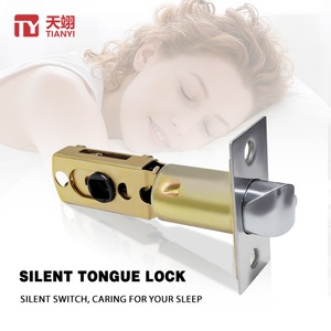 TIANYI Modern Brushed Nickel Tubular Lever <b>Door</b> <b>Lock</b> Set Keyed Entry Satin Nickel Handle for Bedroom Office Exterior <b>Door</b> - Product Image 4