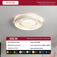 Plafonnier LED en acrylique et fer, nouveau modèle 2026, style crème, élégant, moderne, minimaliste, avec télécommande vocale, éclairage pour toute la maison