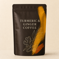 Poudre de café au curcuma, mélange de boissons naturelles pour les applications quotidiennes de café