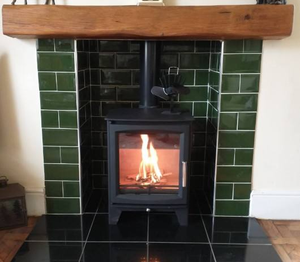 Estufa de Leña de Hierro Fundido de 9kw, Estufa Decorativa Automática sin Humo para Chimenea - Product Image 2