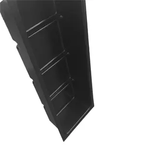 Black PE Storage Box with Small Card Slot Embossing Stamping Matt Lamination Varnishing for Consumer Electronics