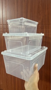 Boîte d'alimentation <span class=keywords><strong>pour</strong></span> reptiles en plastique écologique de deuxième génération <span class=keywords><strong>pour</strong></span> corne ciliaire grenouille araignée insecte tortue serpent-conception anti-évasion - Product Image 5