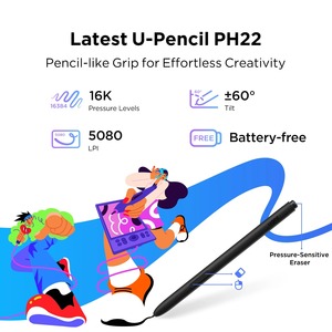 Tableta gráfica con monitor <span class=keywords><strong>Ugee</strong></span> UE16 para dibujo, 16K niveles de presión, 15.4 pulgadas, 10 teclas de acceso directo para Windows, Mac y Android - Product Image 5