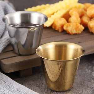 Tazón de Acero Inoxidable 304 para Salsas y Condimentos, Apto para Alimentos, Ideal para Servir Patatas Fritas, Kétchup, Mostaza y Pimienta Negra en Fiestas - Product Image 1