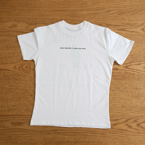 Camiseta Blanca de Algodón para Mujer, Cuello Redondo, Manga Corta, Estampada, Informal, Estilo Urbano, Top de Verano - Product Image 2