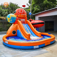 Maison de rebond de dinosaure de fête d'enfants château sautant de dragon combo de videur de château gonflable/toboggan d'eau humide ou sèche