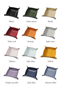 Kotak Penyimpanan Kulit PU Nordic Ins 15x15cm untuk Perhiasan, Kosmetik, Kunci, Nampan Valet Meja, Logo Kustom, Tahan Lama, Buatan Tangan, untuk Promosi - Product Image 6