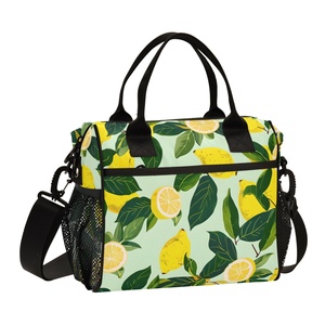 Hawaiian Wholesale Custom Fresh Lemon Design Reusable Insulated Cooler Bag Thermal Zipper Cool Lunch Bag for Picnic - Product Image 1
