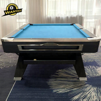 Table de billard de style américain 7/8/9 pieds pour jeux de billard et de tennis de table, usage commercial, prix fabricant, 9 boules