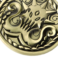 Grosir Pabrik Kancing Pelana Barat Modern Feng Shui Harga Murah Desain 3D Cetak UV Berlapis Emas Perunggu