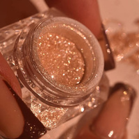 Fard à paupières pailleté métallique brillant, effet satiné arc-en-ciel rose, pour le maquillage du visage