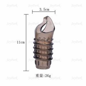 JoyPark Hochwertiger, weicher, phthalat freier Penis-Penis vergrößerung sring mit gepunkteten Ärmeln, <span class=keywords><strong>Spike</strong></span>-Ejakulation verzögerung kondom für Männer - Product Image 3