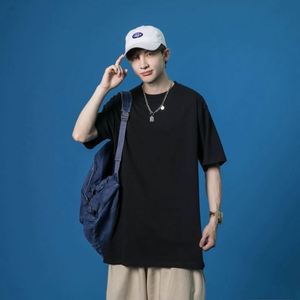 Custom Logo230gsm Oversized Printed 100% Cotton Loose <b>Sleeve</b> Men's T-Shirt - Product Image 1