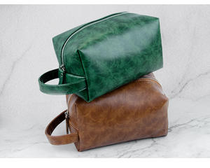 Sac de toilette en cuir PU vintage doux à motif cheval, organiseur de voyage, trousse de maquillage, sacs cosmétiques - Product Image 2