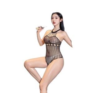 Combinaison sexy à entrejambe ouvert, transparente et extensible, costume de jeu de rôle pour femme, type fille mignonne - Product Image 5