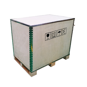 Gấp vận chuyển hộp gỗ để bán bán bán buôn Trung Quốc ván ép thùng gỗ xuất khẩu bao bì gấp thép dải gỗ Thùng - Product Image 6