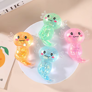 Slow Rising Axolotl Squishy Toy - Stretchy Maltose <b>Fidget</b> for Stress Relief, Kawaii Soft Squeeze Sensory Play for Kids & Adults - Product Image 2