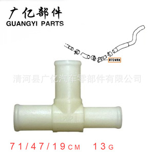 Conector de plástico de repuesto para manguera de refrigerante Guangyi Parts 87248-20380 para Toyota - Product Image 2