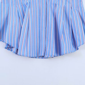 Chemisier plissé rayé en popeline coupe ajustée pour <span class=keywords><strong>femme</strong></span>, style vintage décontracté, <span class=keywords><strong>chemise</strong></span> de bureau <span class=keywords><strong>sur</strong></span> <span class=keywords><strong>mesure</strong></span>, OEM/ODM par une usine de vêtements chinoise - Product Image 6