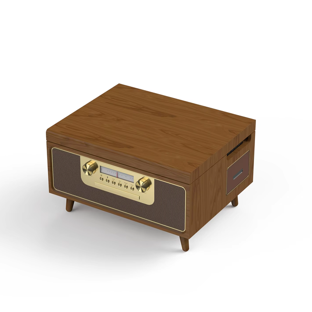 High Fidelity Vinyl Record Player Turntable Built-in Speakers Phono Preamp Magnetic Cartridge for 5.1 Wooden Construction
