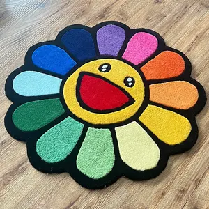 Tappeto in Tuft con motivo floreale fatto a mano tappeto personalizzato per la decorazione di interni tappeto da pavimento fatto a mano per soggiorno di casa
