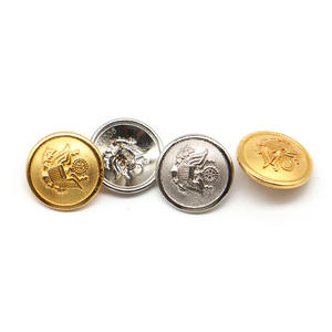 Women Coat Sewing <b>Button</b> Wholesale Embossed round Shank Novelty Design 15mm-25mm Zinc Alloy Metal Type - Product Image 4