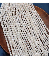 Perles d'eau douce naturelles de qualité AA, forme de riz blanc, sans noyau, pour la création de bijoux, longueur 36 cm, 60 perles
