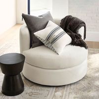 Canapé de salon tendance, canapé de détente, canapé rond en tissu doux et bon marché pour hôtel, fauteuil pour la maison