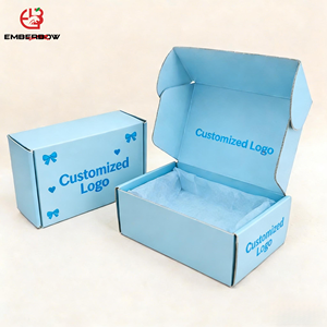 EBB Heavy-Duty Reusable Foldable <b>Small</b> Black Corrugated Mailer <b>Box</b> Airplane Closure Custom Printing Recyclable Paper Cardboard - Product Image 1
