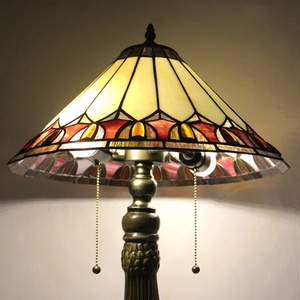 LongHuiJing 16 Inch European Lamp Cone Stained Glass Adjustable Table Lamp Flexible Eco-Friendly E26 LED Classic Desk Reading - Product Image 3