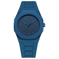 Montres à quartz octogonales simples et élégantes avec bracelet en plastique de plusieurs couleurs, pour femmes et hommes, vente en gros du fabricant