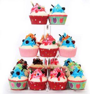 Piatto da portata Candy Bar Party Wedding 3 Tier Light up Cake Stand supporto per Cupcake supporto per pasticceria espositore per Cupcake in acrilico - Product Image 3