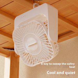 <span class=keywords><strong>Iwin</strong></span> พัดลมตั้งโต๊ะอัจฉริยะขนาด7นิ้วพัดลมพลาสติกขนาดเล็ก AC DC 360ชาร์จแผงโซลาร์เซลล์ปรับมุมได้ควบคุมดิจิตอลขนาดเล็ก - Product Image 2