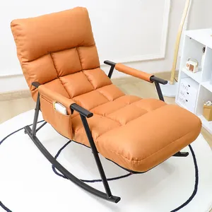 Luxury Sofa Leather Microfiber Fabric Nordic Rocking Hotel Chair Modern Home Couch Sectional Sofas Set Living Room Furniture