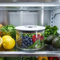 Pot de conservation en verre hermétique avec couvercle à clapet, sans BPA, écologique, compatible lave-vaisselle, empilable, pour l'organisation du garde-manger