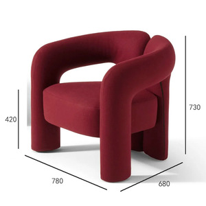 Sillón de Ocio de Metal de Estilo Moderno y Simple, de Una Plaza, para Hotel, Salón de Belleza, Oficina - Product Image 6
