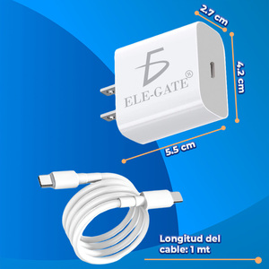 Chargeur ELE-GATE 30W avec câble de type C, charge rapide pour téléphone et tablette - Product Image 4