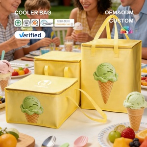 華豪カスタムロゴアイスクリーム保温バッグ再利用可能エコフレンドリー断熱クーラー飲料保温バッグ - Product Image 1