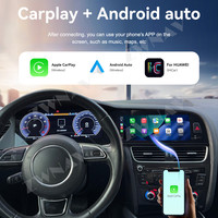 ZWNAV 12.3+10.25 pouces, Carplay sans fil pour Audi A4 2009-2016, autoradio GPS Navi, lecteur multimédia, autoradio Android15