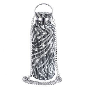 Botella de Agua/Vaso de Acero Inoxidable con Aislamiento al Vacío, Estilo Americano, con Diamantes de Imitación, 500 ml (17 oz), para Café, Jugo, Agua, Regalo de Navidad - Product Image 3