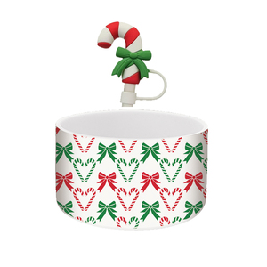 Giáng Sinh 7.5Cm Tumbler Khởi Động 10Mm Rơm Topper Bảo Vệ Khởi Động Dưới Tay Áo Bìa Silicone Chai Tay Áo Cup Phụ Kiện Thiết Lập - Product Image 1