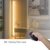 Lâmpada de chão colorida rgb, com controle remoto, app de telefone, controle de canto led nórdico