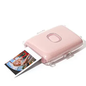 Instant Camera Solid Color Case Compatible with Instax Mini 11/12 PU Leather Bag with Pocket and Adjustable Shoulder Strap