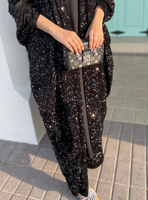 Fabricant d'abayas musulman islamique personnalisée Abayas noires scintillantes avec paillettes